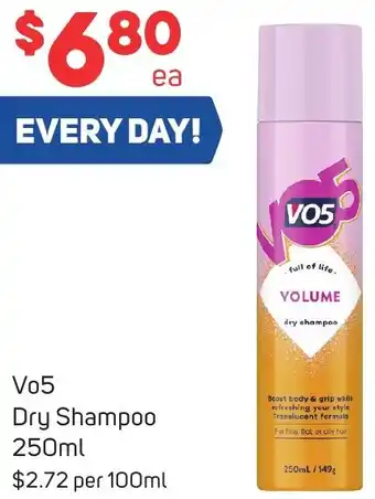 Foodland Vo5 Dry Shampoo 250ml offer