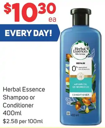Foodland Herbal Essence Shampoo or Conditioner 400ml offer