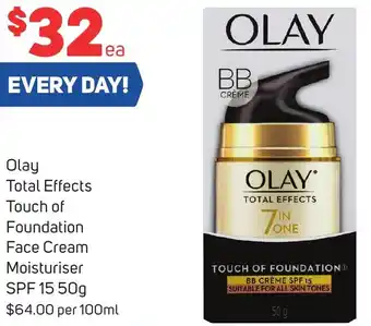 Olay Total Effects Touch of Foundation Face Cream Moisturiser SPF 15 50g