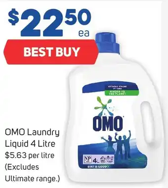 Foodland OMO Laundry Liquid 4 Litre offer