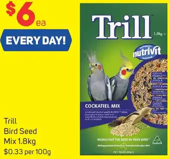 Foodland Trill Bird Seed Mix 1.8kg offer