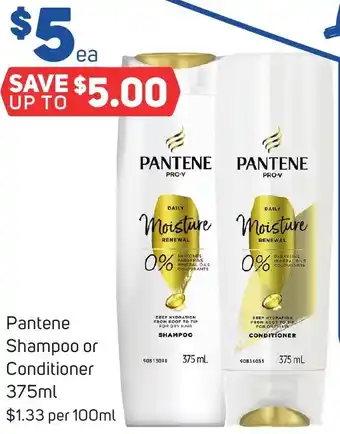 Foodland Pantene Shampoo or Conditioner 375ml offer
