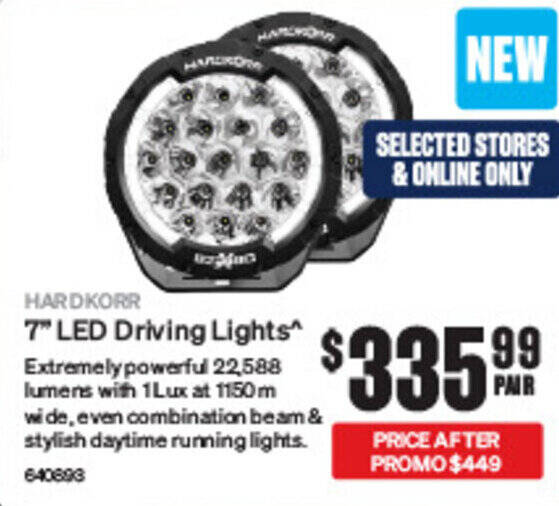 7 LED Driving Lights offer at SuperCheap Auto