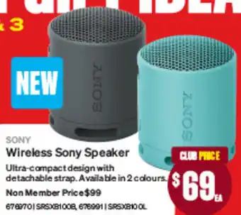 SuperCheap Auto Wireless Sony Speaker offer