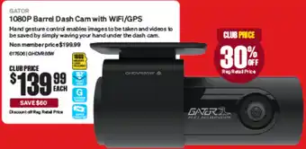 SuperCheap Auto 1080P Barrel Dash Cam with WiFi/GPS offer
