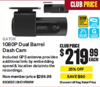SuperCheap Auto 1080P Dual Barrel Dash Cam offer