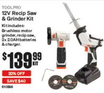 SuperCheap Auto 12V Recip Saw & Grinder Kit offer