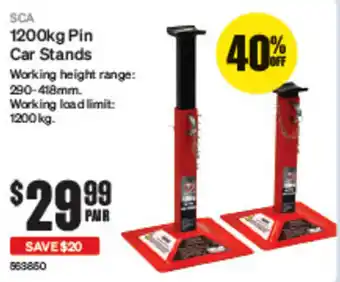SuperCheap Auto 1200kg Pin Car Stands offer