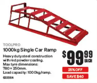 SuperCheap Auto 1000kg Single Car Ramp offer