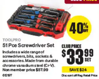 SuperCheap Auto 51 Pce Screwdriver Set offer