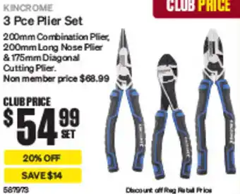 SuperCheap Auto 3 Pce Plier Set offer