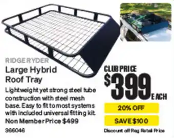 SuperCheap Auto Large Hybrid Roof Tray offer