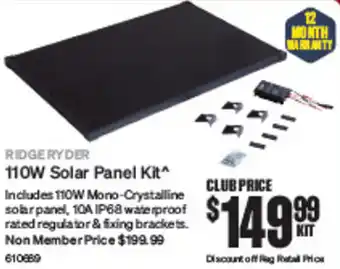 SuperCheap Auto 110W Solar Panel Kit offer