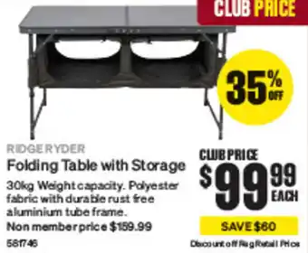 SuperCheap Auto Folding Table with Storage offer