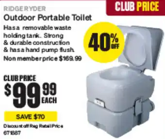 SuperCheap Auto Outdoor Portable Toilet offer