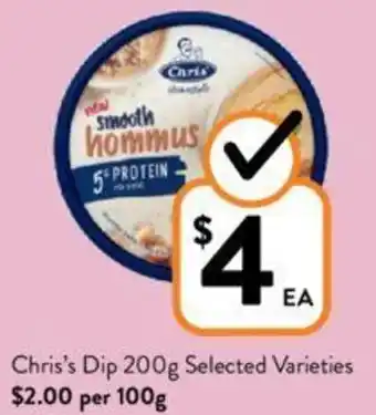 Foodworks Chris's Dip 200g offer