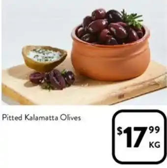 Foodworks Pitted Kalamatta Olives offer