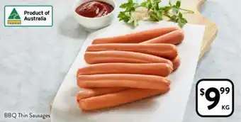 Foodworks BBQ Thin Sausages offer