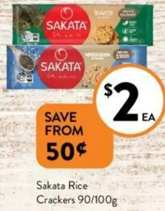Foodworks Sakata Rice Crackers 90/100g offer