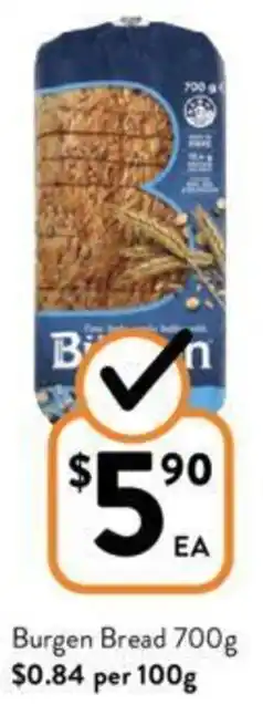 Foodworks Burgen Bread 700g offer