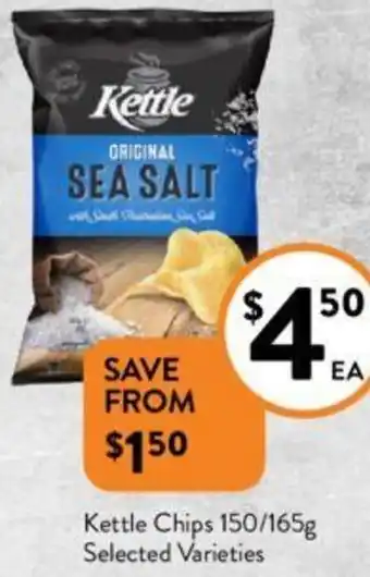 Foodworks Kettle Chips 150/165g offer