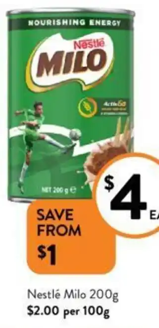 Foodworks Nestlé Milo 200g offer
