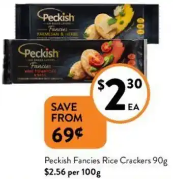 Foodworks Peckish Fancies Rice Crackers 90g offer
