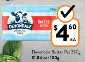 Foodworks Devondale Butter Pat 250g offer