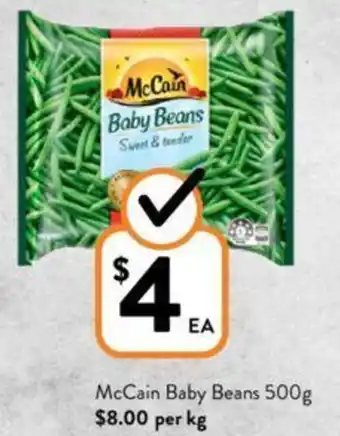 Foodworks McCain Baby Beans 500g offer