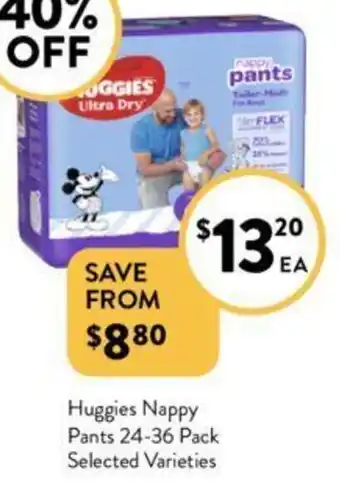 Foodworks Huggies Nappy Pants offer