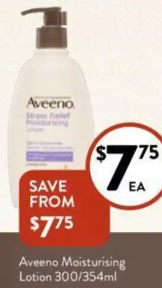 Foodworks Aveeno Moisturising Lotion 300/354ml offer