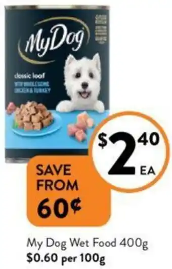 Foodworks My Dog Wet Food 400g offer