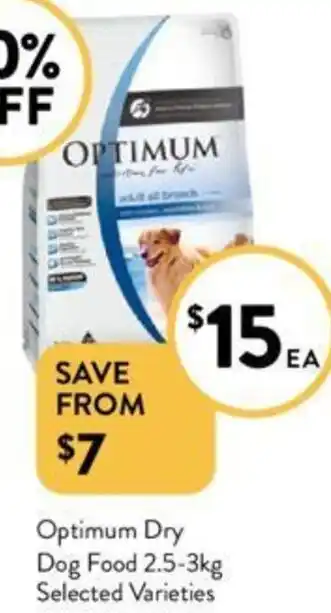 Foodworks Optimum Dry Dog Food 2.5-3kg offer