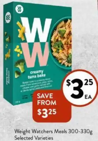 Foodworks Weight Watchers Meals 300-330g offer