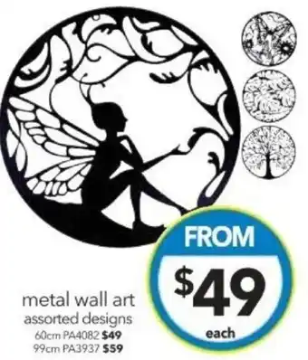 Cheap as Chips metal wall art offer