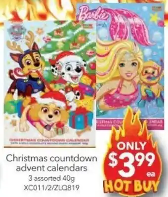 Cheap as Chips Christmas countdown advent calendars offer