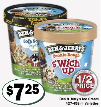 Ben & Jerry's Ice Cream 427-458ml