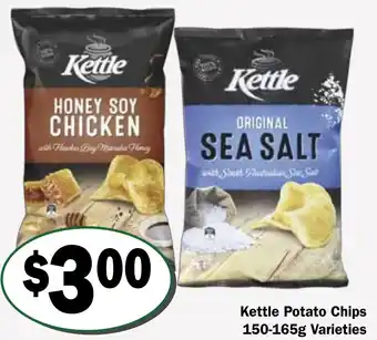 Friendly Grocer Kettle Potato Chips 150-165g offer