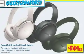 JB Hi-Fi Bose Quietcomfort Headphones offer