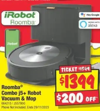 JB Hi-Fi Roomba Combo j5+ Robot Vacuum & Mop offer