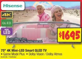 JB Hi-Fi 75 4K Mini-LED Smart QLED TV offer
