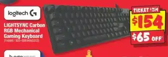 JB Hi-Fi LIGHTSYNC Carbon RGB Mechanical Gaming Keyboard offer