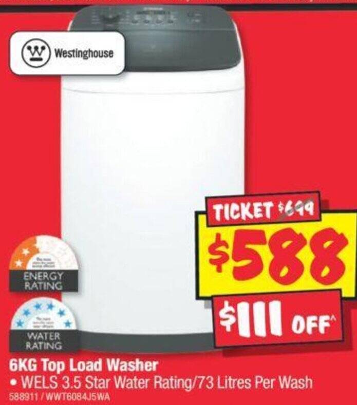6KG Top Load Washer offer at JB HiFi