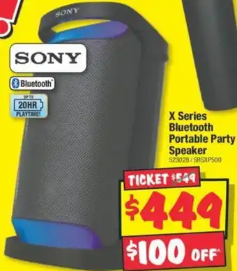 JB Hi-Fi X Series Bluetooth Portable Party Speaker offer
