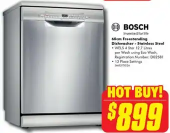 The Good Guys 60cm Freestanding Dishwasher - Stainless Steel offer