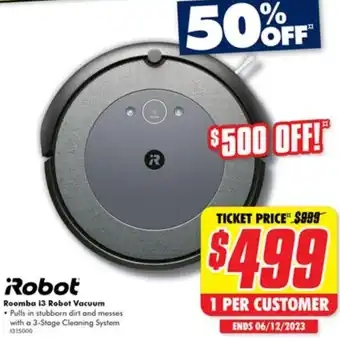 The Good Guys Roomba i3 Robot Vacuum offer
