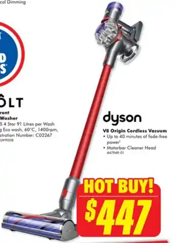 The Good Guys V8 Origin Cordless Vacuum offer