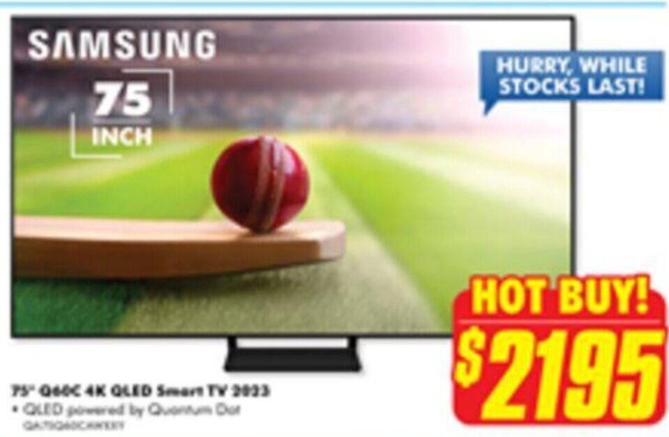 75 Q60C 4K QLED Smart TV 2023 offer at The Good Guys