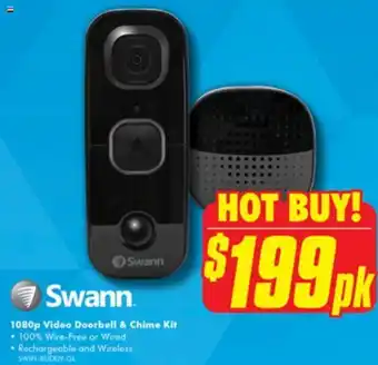 The Good Guys 1080p Video Doorbell & Chime Kit offer
