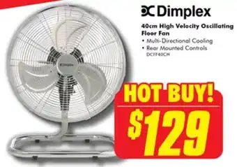 The Good Guys 40cm High Velocity Oscillating Floor Fan offer